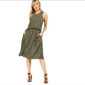 Prana Cargo Green Perry Midi Dress‎ XS NWT
